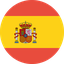 Bandera nacional de España con escudo heráldico en el centro