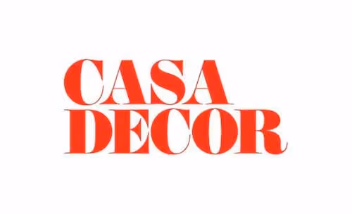 Red and white logo of the interiors magazine Casa Decor
